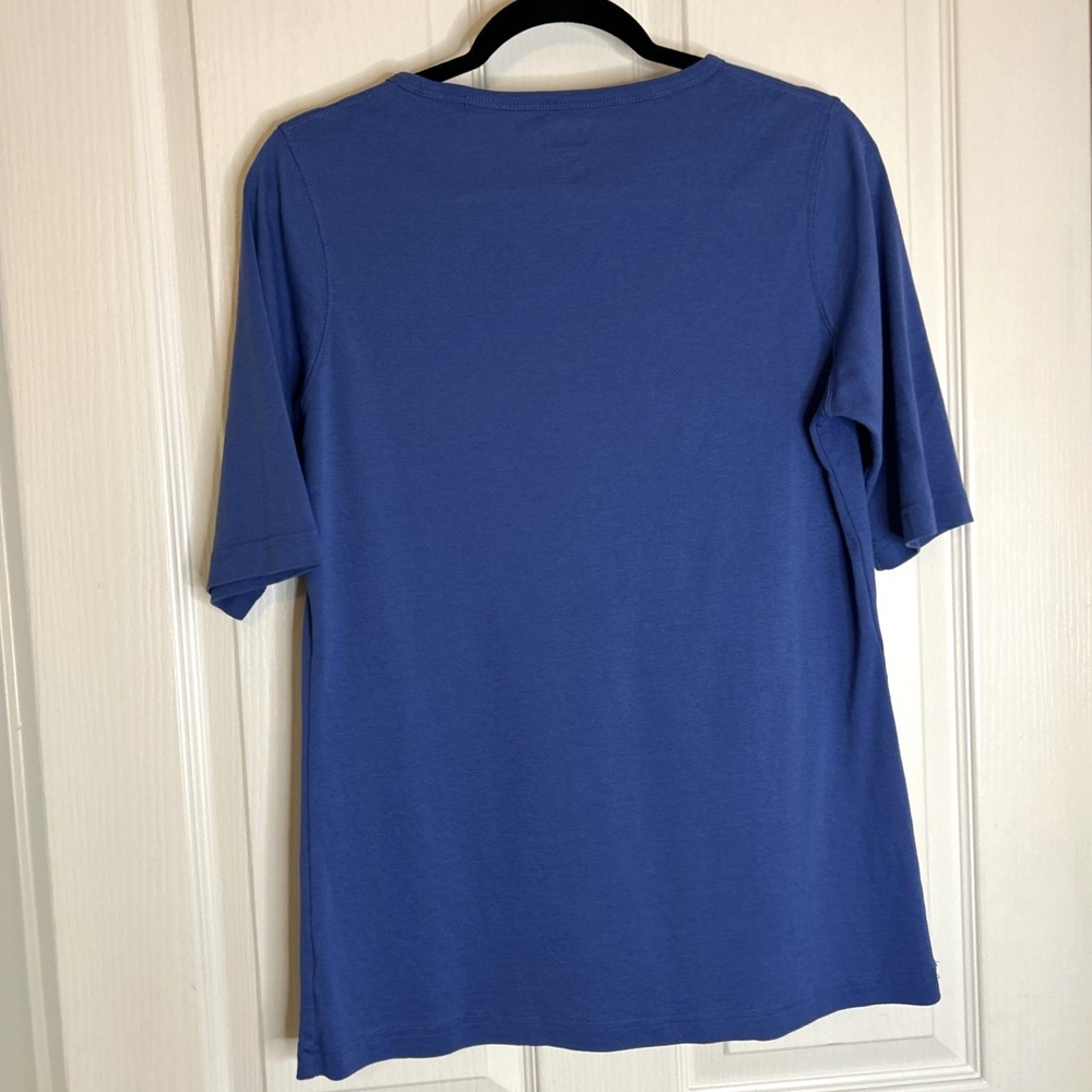 Duluth Trading Short-Sleeve T-Shirt Longtail Blue Crew Neck Medium - Picture 4 of 6